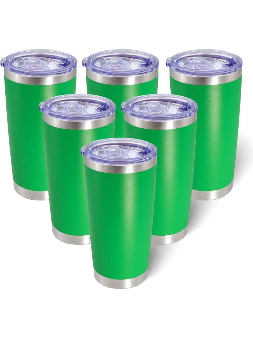 Insulated 20oz Stainless Steel Tumbler with Lid - Eco-Friendly Green Mug